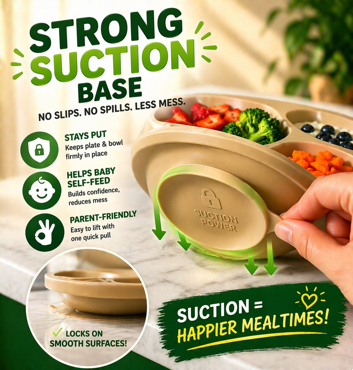 6-Piece Silicone Baby Feeding Gift Set with Suction Bowl & Bib, BPA-Free