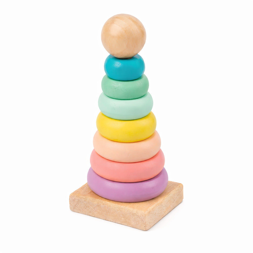 Wooden Stacking Tower - Montessori-Inspired Learning Toy